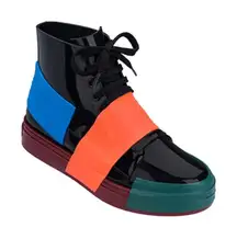 💖 Melissa Crew Waterproof Colorblock Rain Boot High Top Sneaker