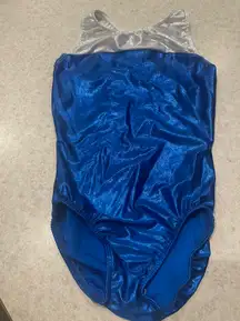 blue gymnastics leotard