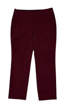 *New Ann Taylor LOFT Marissa Pant Womens Size 8 Burgundy Acadamia Quiet Luxury