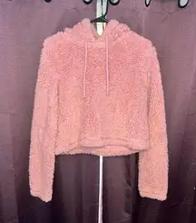 Hollister 💗 Sherpa Crop/Cropped Hoodie