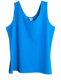 Chicos Sleeveless Blue Wear with Anyrhing Tank