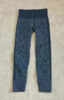 Lululemon Ebb to Street Pants Leggings in a Grey Snakeskin print