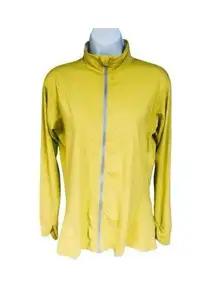 Yellow Green Omni Wick Zip Up Running Jacket