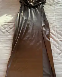 Elegant Black Satin Dress