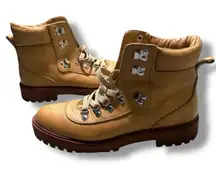 J. Crew Lightweight Leather Nordic Boot Light Caramel Tan Size 9