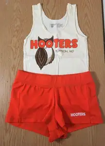 B75 Hooters Girl Worn Rare Uniform Tank & Shorts From Towson Maryland Size Xs