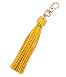 NEW Yellow Tassel Bag Charm Tassels Keychains Purse Charms