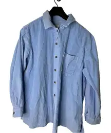 L.L. Bean 100% cotton corduroy button down shirt jacket shacket women's large