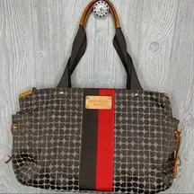 kate spade Noel pattern baby diaper bag purse & changing pad tote bag