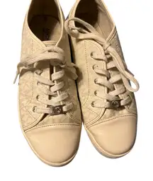 Michael Kors Beige Lace-Up Sneakers
