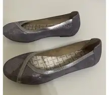 Vionic Spark Caroll Ballet Flats Shoes Womens Size 7.5 Purple Leather Ortho