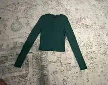 Green Cropped Long Sleeve