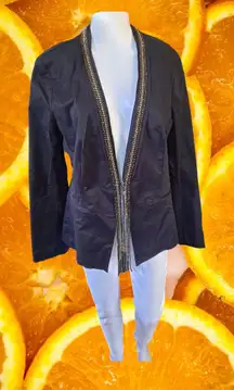 Rock & Republic Open Front with Rhinestone‎ Accents Blazer Size 16