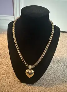 Gold Heart Chain Necklace