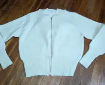 LUCCA Sweater Women's Medium Ivory Cable Knit  Cardigan