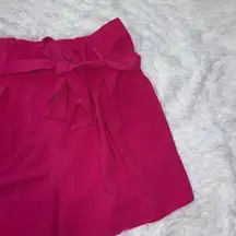 Free Press Clothing Pink Paper Bag Business Casual Work Shorts size XL With Belt