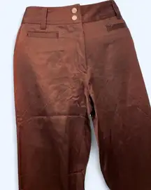 Express Brown Satin Texture trousers #y2kfashion 7/8 NWT
