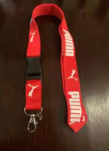 Red  Detachable Lanyard Keychain