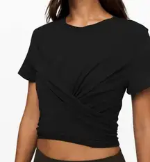 Lululemon Women’s Black Time to Restore Short Sleeve Shirt Tie 6