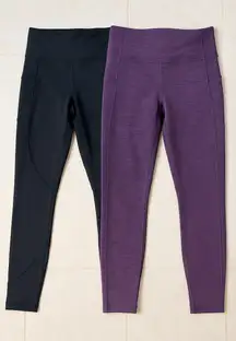 Lululemon Leggings Bundle – Size 10 (Black + Purple Speckle)