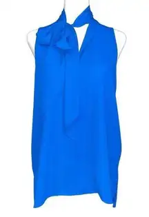 Eight Sixty sleeveless royal blue tie neck small