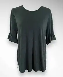 MICHAEL STARS Dark Green Emi Bell Sleeve Top One Size Fits Most | EUC