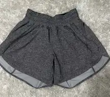 Hotty Hot High-Rise Lined Short 4" Heathered Black