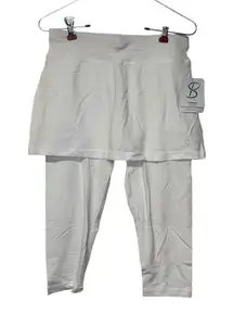 Sofibella Women's Skort Skirt Abaza Capri Legging Golf Tennis White XS NWT