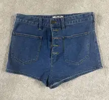 We The Free Shorts Womens‎ Size 29 High Waist Button Fly Denim Retro 29 Long