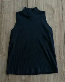 The Limited Black Ribbed Tank Top