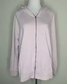 Mossimo Rose Pink Distressed Full Zip Hoodie Sweatshirt XXL