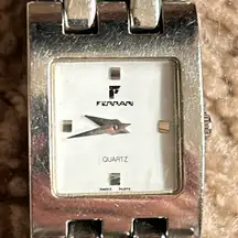 Ferrari women’s vintage silver Y2K swiss made stainless steel‎ bracelet watch