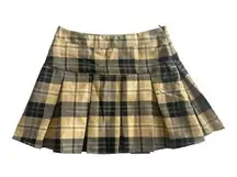 Hesperus Young Contemporary Plaid Print Pleated 100% Polyester Skirt Size 12