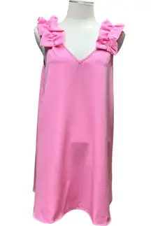 Mud Pie CeCe Ruffle Dress Pink Medium