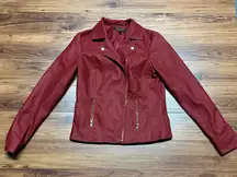 Baccini Red Faux Leather Women's Jacket