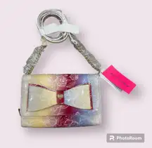 Betsey Johnson NWT  Rainbow Xodani Crossbody Wallet Purse Patent Leather