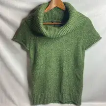 BCBGMaxzria Green short sleeve cowl neck sweater size small