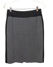 TAHARI Black Grey Chevron Pencil Skirt Career Business Formal Women's 4