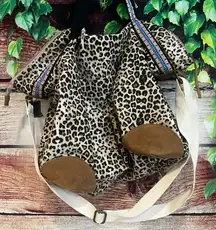 Mossimo Leopard Print Tote Bag XL 24x16x8 Duffel Duffle Bag Cheetah Animal Zip