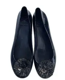 Tory Burch  Black Jelly Ballet Flat Shoes 7.5 DIY Repair Shown in Pictures