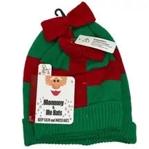 Mommy & Me Holiday Christmas Presents Matching Knit Beanie 2 PC Set NWT