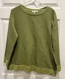 Escape by Habitat Clothes Women's Small Green Pullover Sweatshirt Oversized