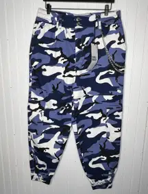 NEW!  BDU Military Camouflage Camo Cargo Joggers with Chain Size 1X