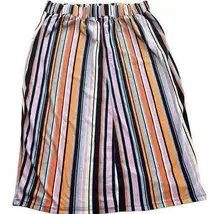 Womens 3x long pull on skirt striped