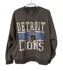 Detroit Lions Gameday Couture Women's Oversized Sweatshirt Gray Size Large