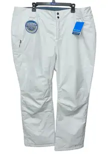 Columbia Women's Wildside Pants White Omni Tech Waterproof Ski Snow 2X NWT