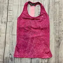 Nike  Dri-Fit 2 in 1 Pink Racerback Tank Top. Size Small.