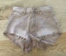 Urban Outfitters BDG - Cheeky Denim Shorts in Light Tan