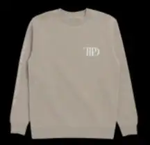 Taylor Swift Authentic The Tortured Poets Department Beige Crewneck Size XL