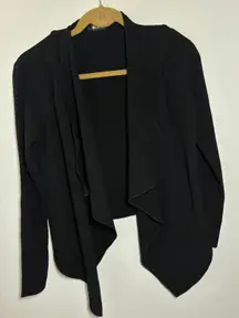 Longsleeve Black Waterfall Cardigan Size Small 140